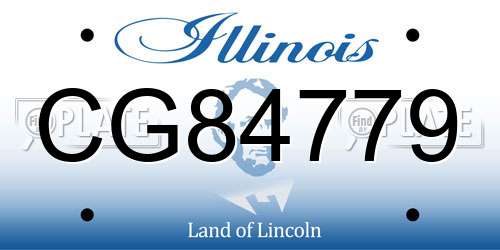 CG84779 Illinois License Plate
