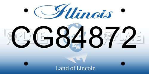 CG84872 Illinois License Plate