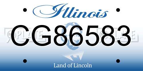 CG86583 Illinois License Plate