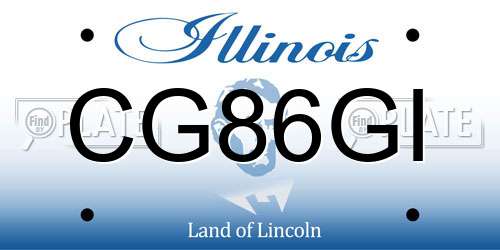 CG86GI Illinois License Plate