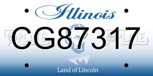CG87317 Illinois License Plate