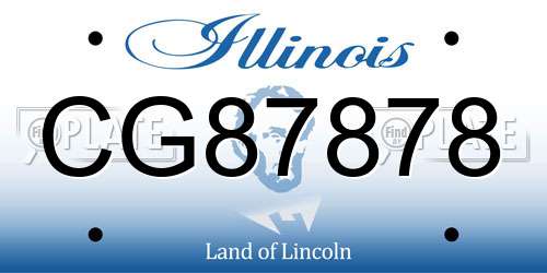 CG87878 Illinois License Plate