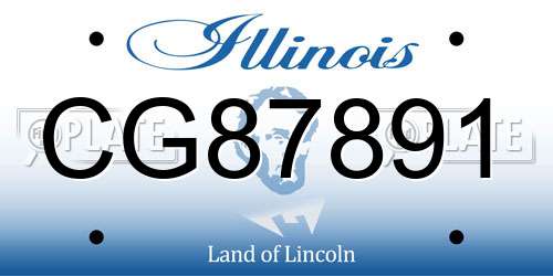 CG87891 Illinois License Plate