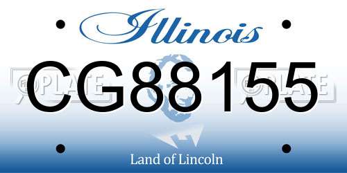 CG88155 Illinois License Plate