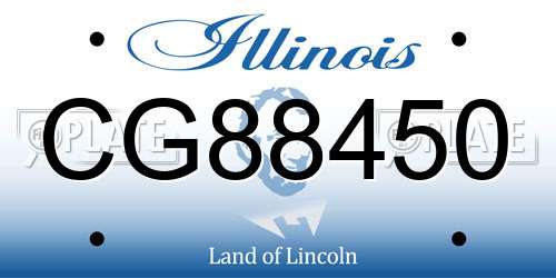 CG88450 Illinois License Plate