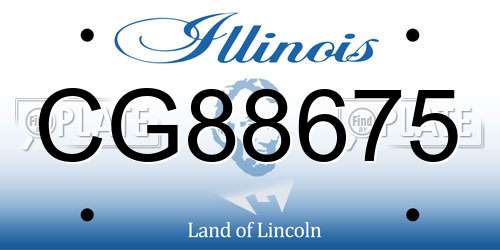 CG88675 Illinois License Plate