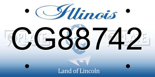 CG88742 Illinois License Plate