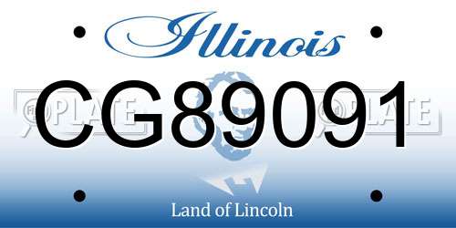 CG89091 Illinois License Plate