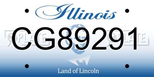 CG89291 Illinois License Plate