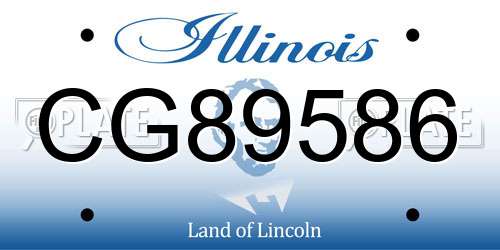 CG89586 Illinois License Plate