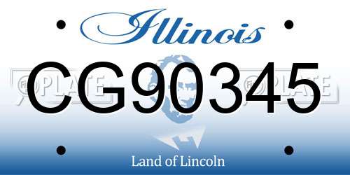 CG90345 Illinois License Plate