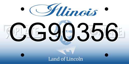 CG90356 Illinois License Plate