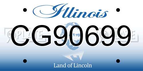 CG90699 Illinois License Plate