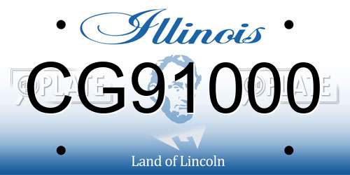 CG91000 Illinois License Plate