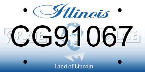 CG91067 Illinois License Plate