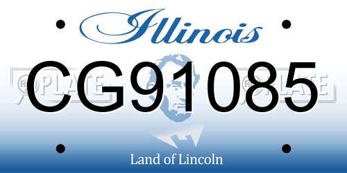 CG91085 Illinois License Plate