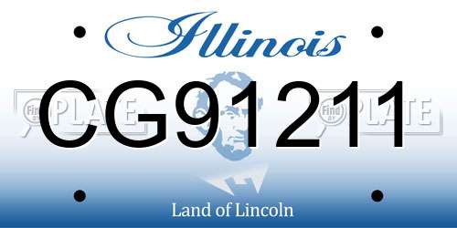 CG91211 Illinois License Plate