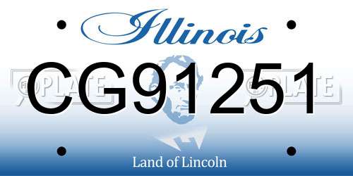 CG91251 Illinois License Plate