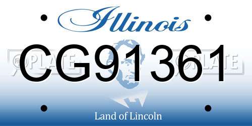 CG91361 Illinois License Plate