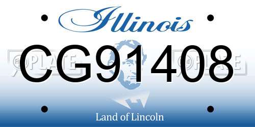 CG91408 Illinois License Plate