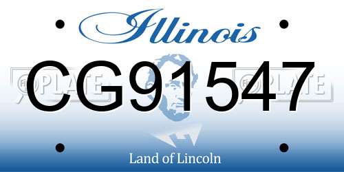 CG91547 Illinois License Plate