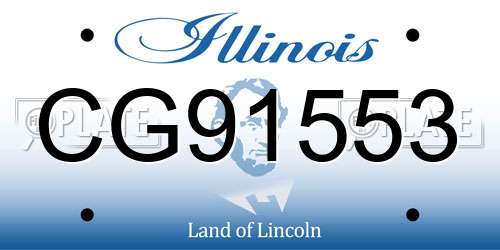 CG91553 Illinois License Plate