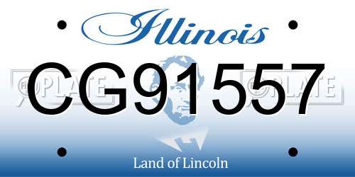 CG91557 Illinois License Plate