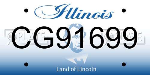 CG91699 Illinois License Plate