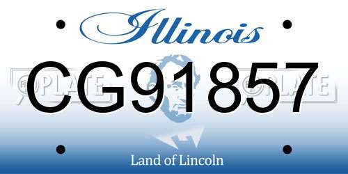 CG91857 Illinois License Plate