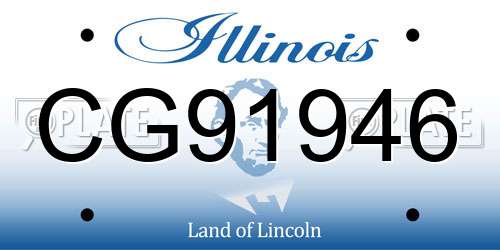 CG91946 Illinois License Plate