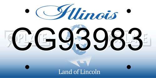 CG93983 Illinois License Plate