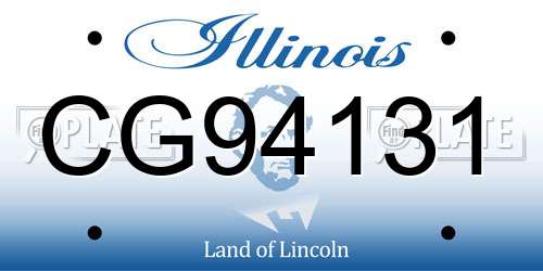 CG94131 Illinois License Plate