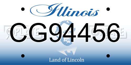 CG94456 Illinois License Plate