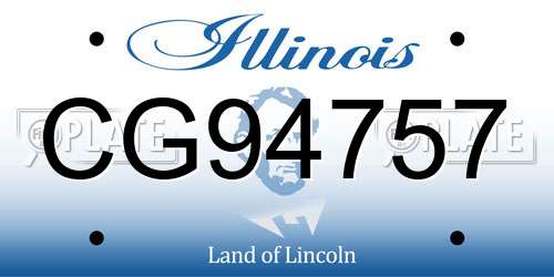 CG94757 Illinois License Plate