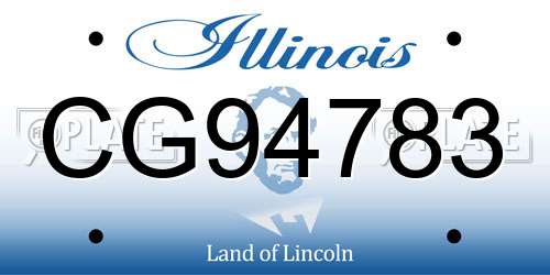 CG94783 Illinois License Plate