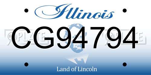 CG94794 Illinois License Plate