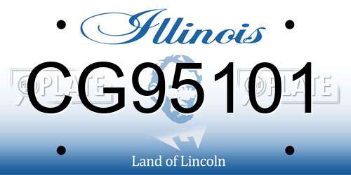 CG95101 Illinois License Plate