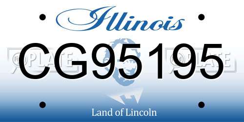 CG95195 Illinois License Plate