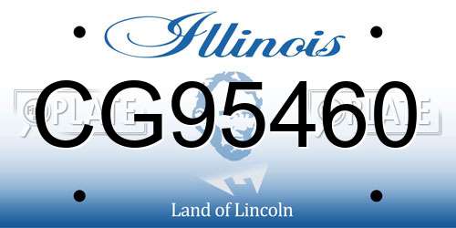 CG95460 Illinois License Plate