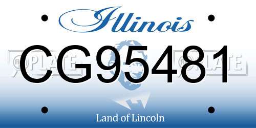 CG95481 Illinois License Plate