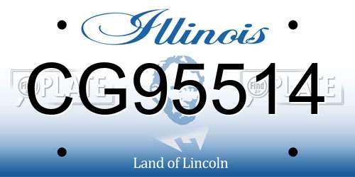 CG95514 Illinois License Plate