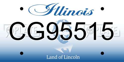 CG95515 Illinois License Plate