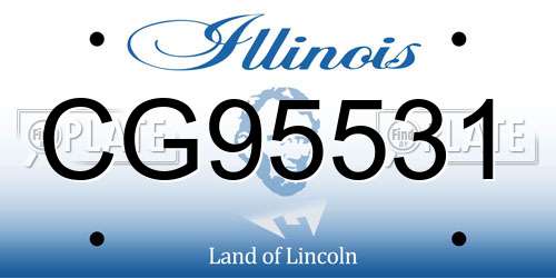 CG95531 Illinois License Plate