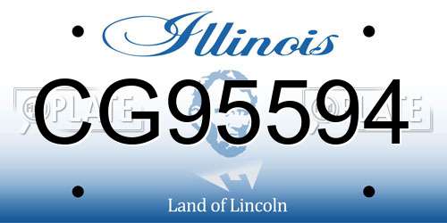 CG95594 Illinois License Plate
