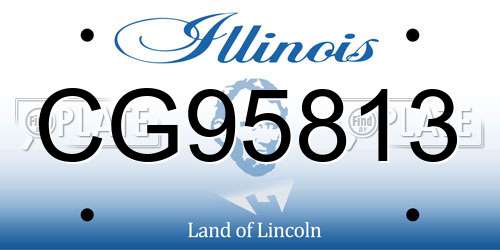 CG95813 Illinois License Plate