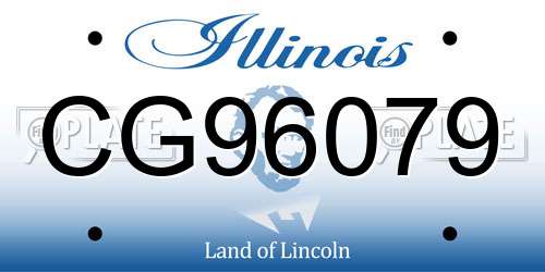 CG96079 Illinois License Plate