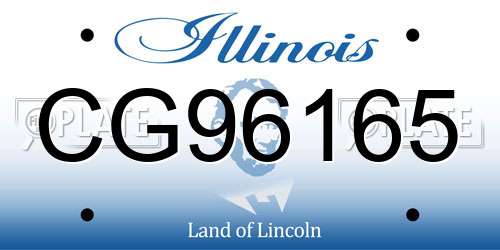 CG96165 Illinois License Plate