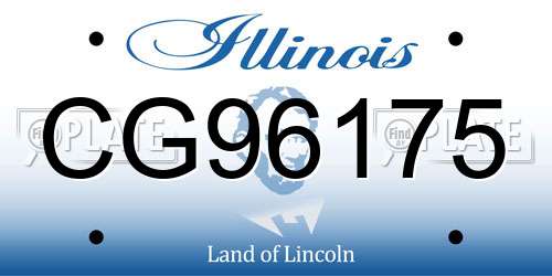 CG96175 Illinois License Plate