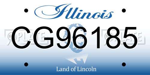 CG96185 Illinois License Plate