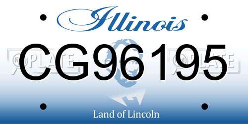 CG96195 Illinois License Plate